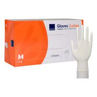 Abena Classic Engangshandsker, Nature, Latex, Let Pudret - 100 stk - M