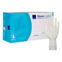 Abena Classic Engangshandsker, Nature, Latex, Let Pudret - 100 stk - L