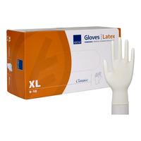 Abena Classic Engangshandsker, Nature, Latex, Let Pudret - 100 stk - XL