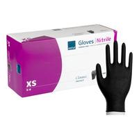 Abena Classic Protect Engangshandsker, Sort, Nitril, Pudderfri - 200 stk - XS