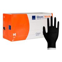 Abena Classic Protect Engangshandsker, Sort, Nitril, Pudderfri - 200 stk - M