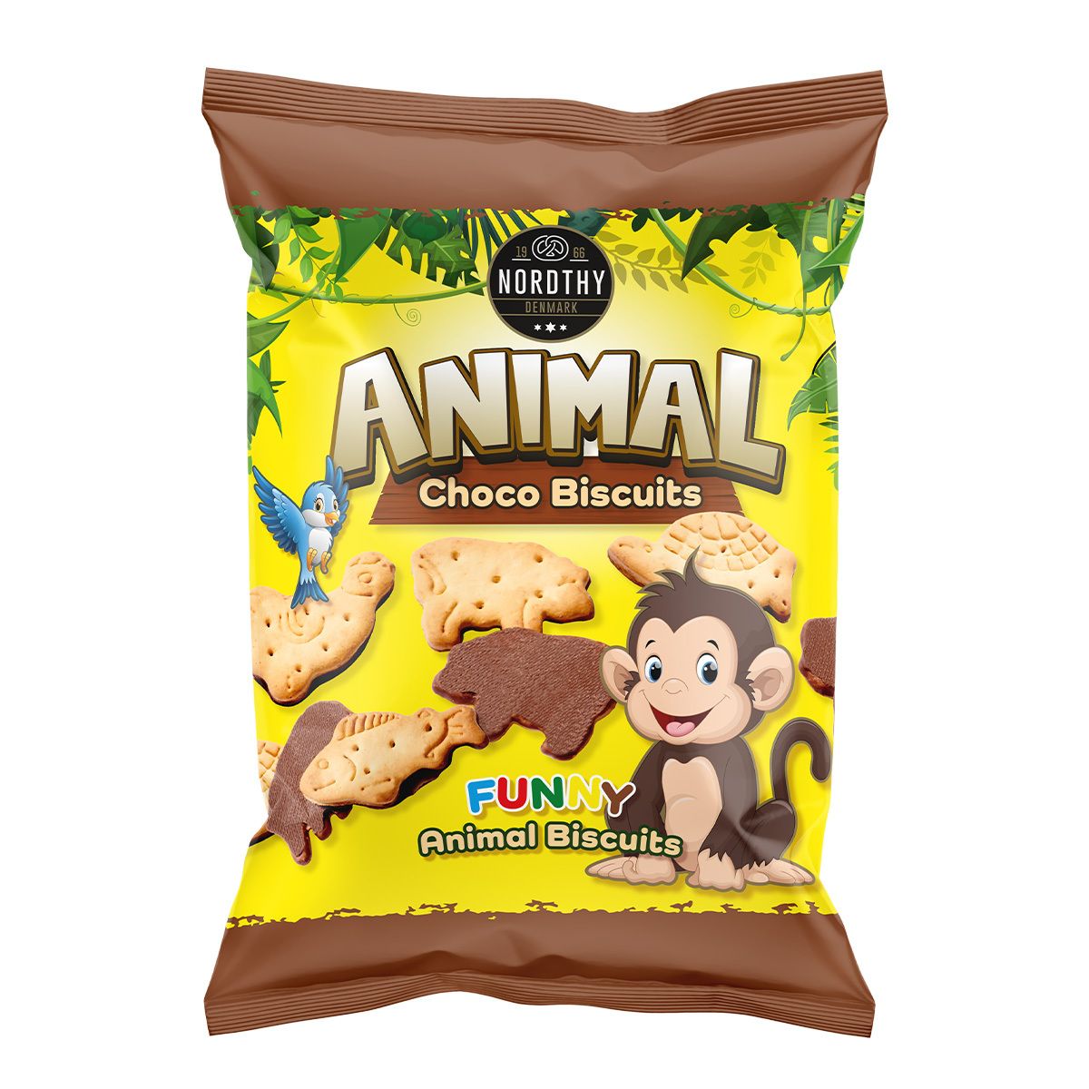 Nordthy Animal Biscuits Chokolade 150 g Med24.dk