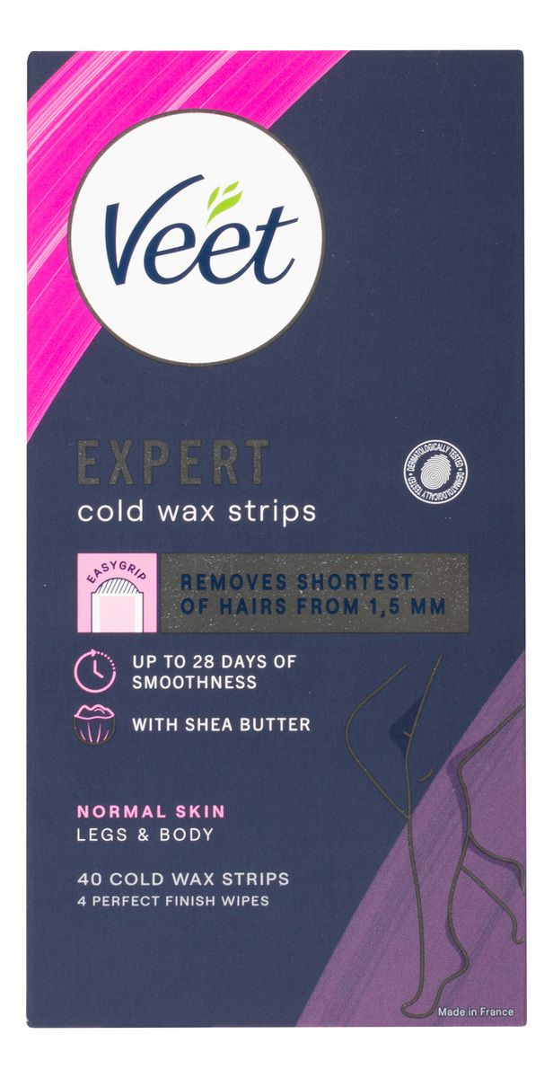 Veet Easy-Gelwax Hair Removal Strips Legs & Body - Sensitive Skin - 20 Pieces - View #9