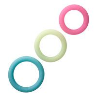 Baseks Penisringe Glow in the Dark - 3 stk.
