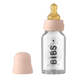 BIBS Baby Glass Bottle Complete Set Latex Blush - 110 ml