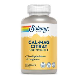 10: Solaray Cal-Mag Citrat med vitamin D - 180 kaps.