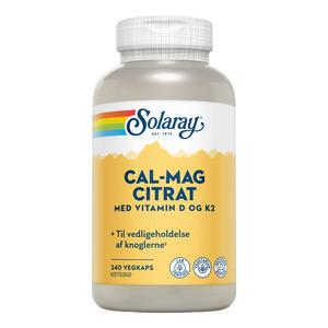 Billede af Solaray Cal-Mag Citrat med vitamin D og K2 - 240 kaps.