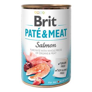 Brit Pate & Meat vådfoder m. laks - 400 g.