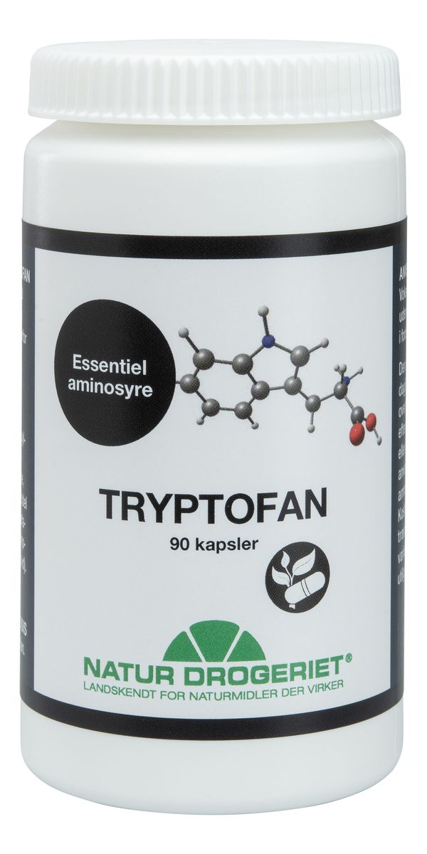 Køb Natur-Drogeriet Tryptofan - 90 kaps. billigt hos Med24.dk