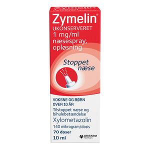 Zymelin næsespray Ukonserveret Næsespray 1 mg/ml. - 10 ml.