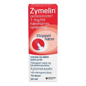 Zymelin nÃ¦sespray Ukonserveret NÃ¦sespray 1 mg/ml. - 10 ml.
