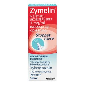 Zymelin nÃ¦sespray Menthol Ukonserveret NÃ¦sespray 1 mg/ml. - 10 ml.