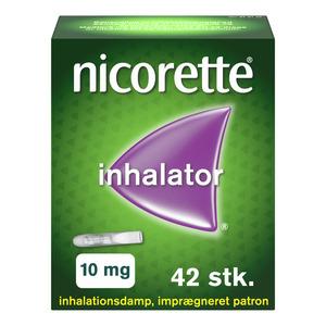 NicoretteÂ® inhalationsdamp, imprægneret patron (inhalator), 10 mg - 42 stk