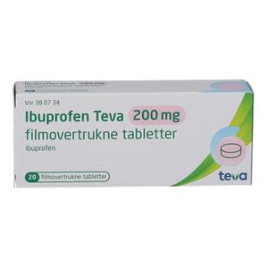 Ibuprofen Teva 200 mg - 20 tabletter