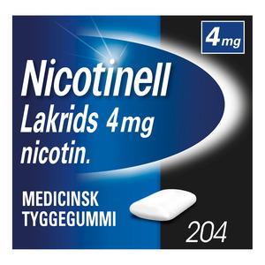 Nicotinell Tyggegummi Lakrids 4 mg - 204 stk.