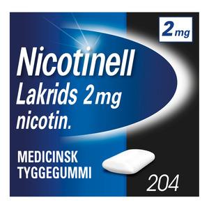 Nicotinell Tyggegummi Lakrids 2 mg - 204 stk.