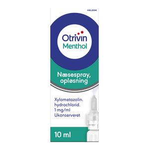 Otrivin Menthol Ukonserveret Næsespray 1 mg/ml. - 10 ml.