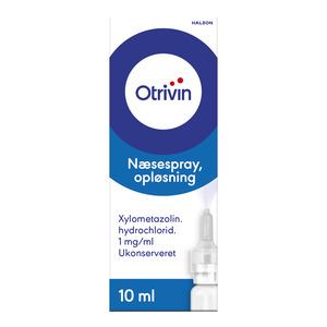 9: Otrivin Ukonserveret Næsespray 1 mg/ml - 10 ml.