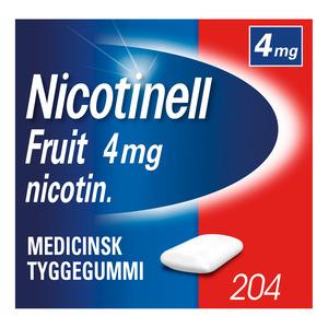 Nicotinell Tyggegummi Fruit 4 mg - 204 stk.