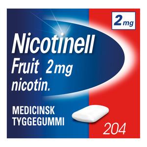 Nicotinell Tyggegummi Fruit 2 mg - 204 stk.
