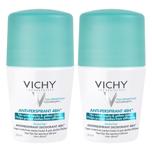 Vichy Anti-Trace Antiperspirant Deo Roll-on 48Hr – 2 pak