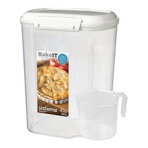 Sistema Bake it Opbevaringsboks m.kop hvid 3,25 L bake it  - 1 stk.