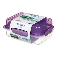Sistema Lunch Stack Rectangle 1,8 l - 1 stk. - Lilla