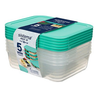 Sistema Nest It Meal Prep Mint - 1,9 L - 5 pk