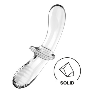 Double Crystal Transparent Glasdildo Fra Satisfyer