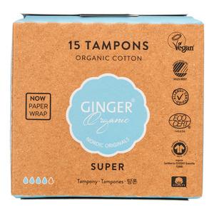 11: Ginger Organic Tampon Super - 15 stk.