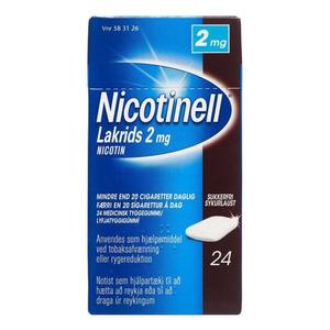 Nicotinell Tyggegummi Lakrids 2 mg - 24 stk.