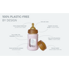 Hevea Glas Sutteflaske Wide Neck med Sleeve 150 ml, Powder Pink - 1 stk.