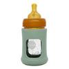 Hevea Glas Sutteflaske Wide Neck med Sleeve 150 ml, Seafoam Blue - 1 stk.