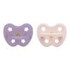 Hevea Sut, 3- 36 mdr, Ortodontisk, Lavender & Powder Pink - 2 stk.