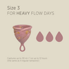 Hevea LOOP Menstrationskop size 3, Golden Rosewood - 1 stk.