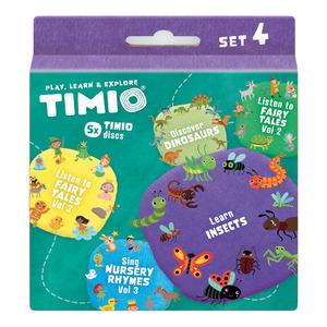 TIMIO Disc Set 4 – Børnesange, eventyr, dinosaurer og små insekter – 1 stk.