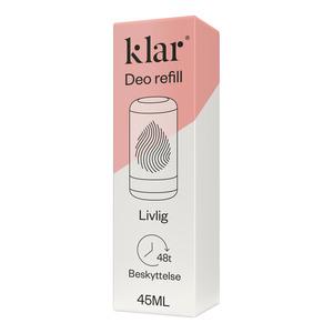 KLAR Deo Refill Livlig - 45 ml.