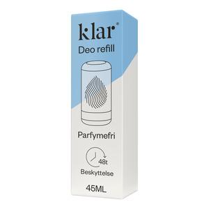 KLAR Deo Refill Parfumefri - 45 ml.