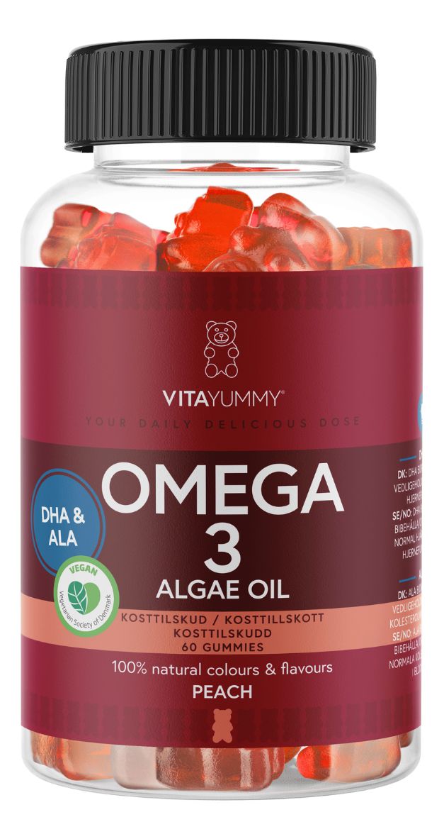 VitaYummy Omega 3 Peach Gummies - 60 stk.