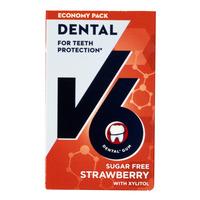 V6 Dental Care Strawberry - 50 stk.