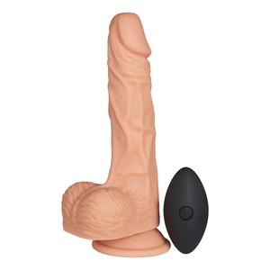 Willie City Fjernbetjent Realistisk Dildo Vibrator - 22 cm - 1 stk.