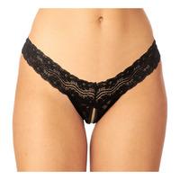 NORTIE Manja Bundløs Blonde G-Streng - Sort - S/M