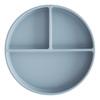 Mushie Silikone Tallerken Rumdelt Powder Blue - 1 stk.