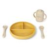 SARO BABY Food & Fun Silicone Spisesæt - Mustard - 1 stk.