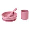 SARO BABY Silicone Spisesæt - Pink - 1 stk.