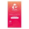 EasyGlide Ribs and Dots kondomer - 10 stk.
