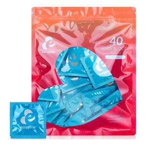 EasyGlide Ribs and Dots kondomer - 40 stk.
