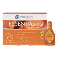 Dermoscent Essential 6 Spot-on, hudpleje til hunde - 10-20 kg. - 4x1,2 ml.