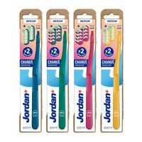 Jordan Change Tandbørste 2 Heads Medium - 1 stk.