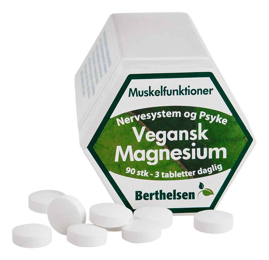Berthelsen Naturprodukter Vegansk Magnesium - 90 tabl.